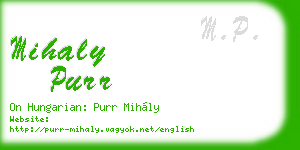 mihaly purr business card